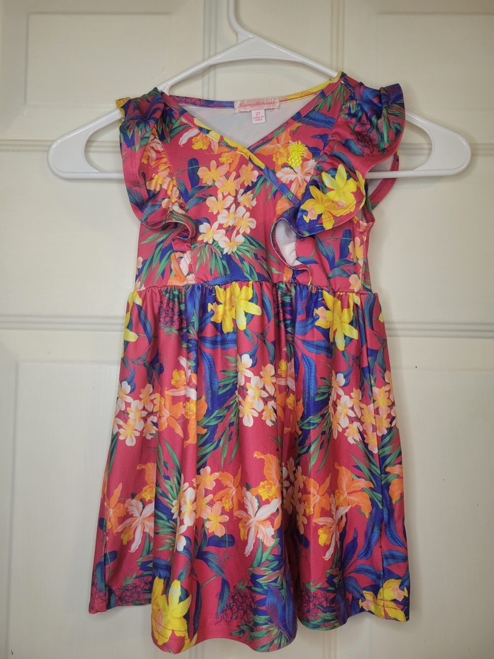 Tommy Bahamas Floral Ruffle Sundress - Pink Tropical Print